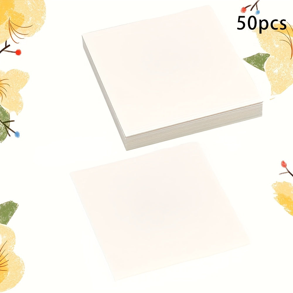 50pcs Painting Paper Sheets 10x10cm Square Craft Supplies Set