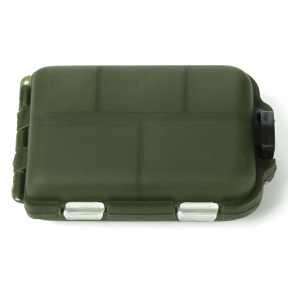 Mini Waterproof Tackle Box 10 Compartments Hooks Lures Baits Organizer