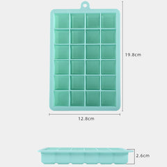 24 Grid Silicone Ice Tray with Cover for Large Ice Batches