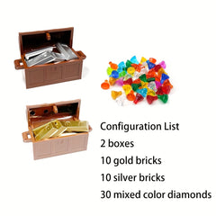 Mixed Color Treasure Accessories for Building Blocks with Simulated Jewelry