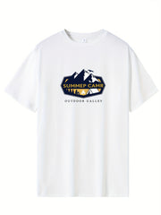 Camping Van Pattern Print Men's T-Shirt Graphic Tee Men's Summer Outdoor