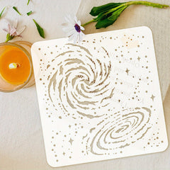2pcs PET Hollow Out Stencils for Scrapbook 300x300mm