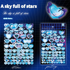 Heart Stickers Self Adhesive Scrapbook Decorations Pastel Love XOXO