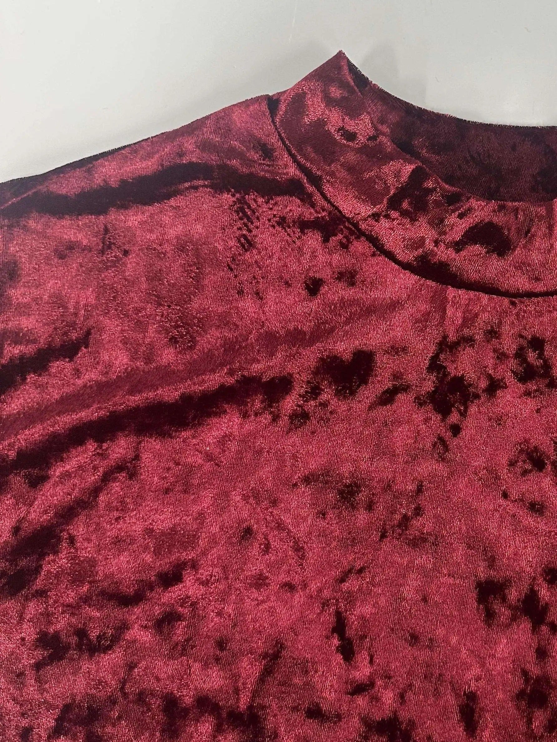 Solid Velvet Long Sleeve Bodycon Dress