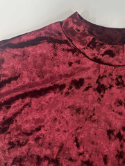 Solid Velvet Long Sleeve Bodycon Dress