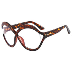 T Shape Oversized Square Sunglasses Vintage Ladies Stylish Round Glasses