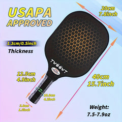 2-Pack Fiberglass Pickleball Paddles with Bags and 4 Balls Set