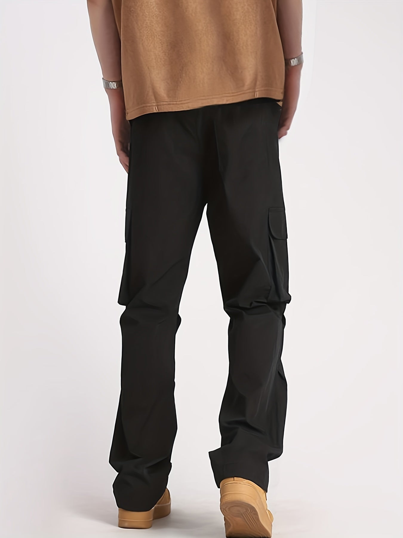 Cargo Pants Men s Flap Pocket Trousers Loose Casual Outdoor Pants
