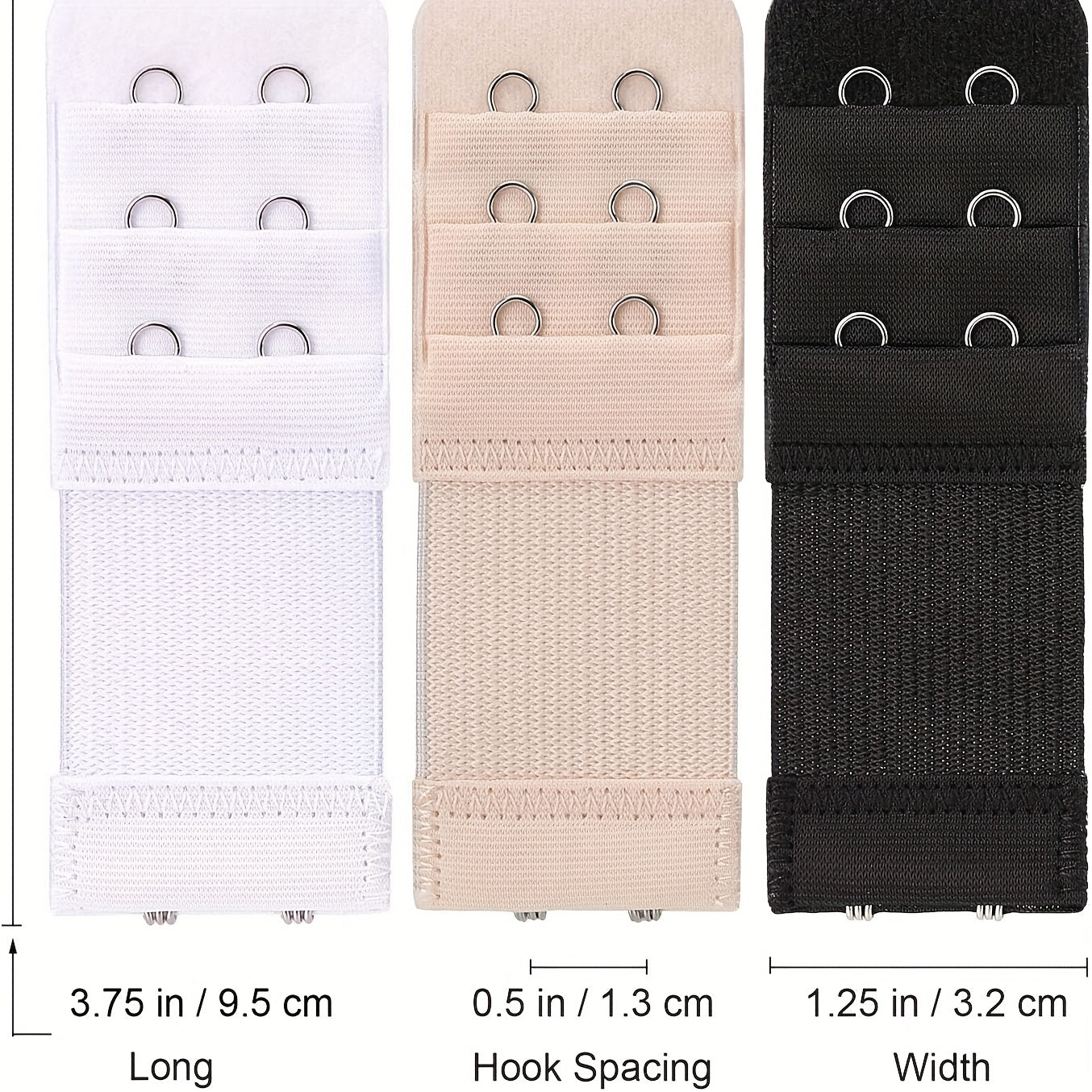 6pcs 2 Hooks Bra Strap Extenders Adjustable Band Buckle Women's Lingerie Accesso