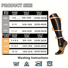 Copper Compression Socks - Knee High Compression Stocking for Men and Women