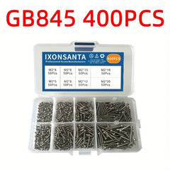 400 Sets 304 Stainless Steel Self-tapping Screws Woodworking