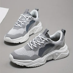Men's Lightweight Running Shoes Breathable Comfortable Lace Up Sneakers