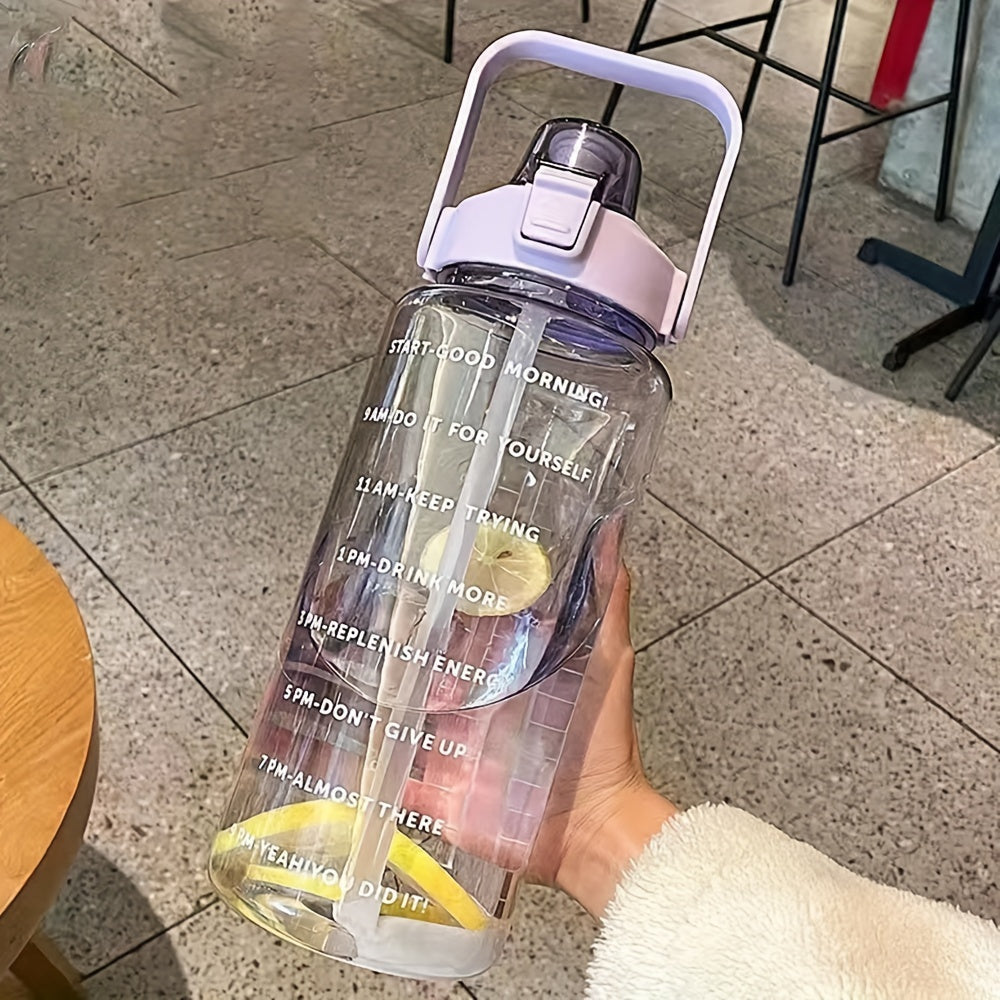 Large Capacity BPA-Free Straw Water Bottle 67oz Leak Proof Portable Bottle