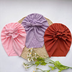 Soft Elastic Strip Flower Baby Hat For Girl
