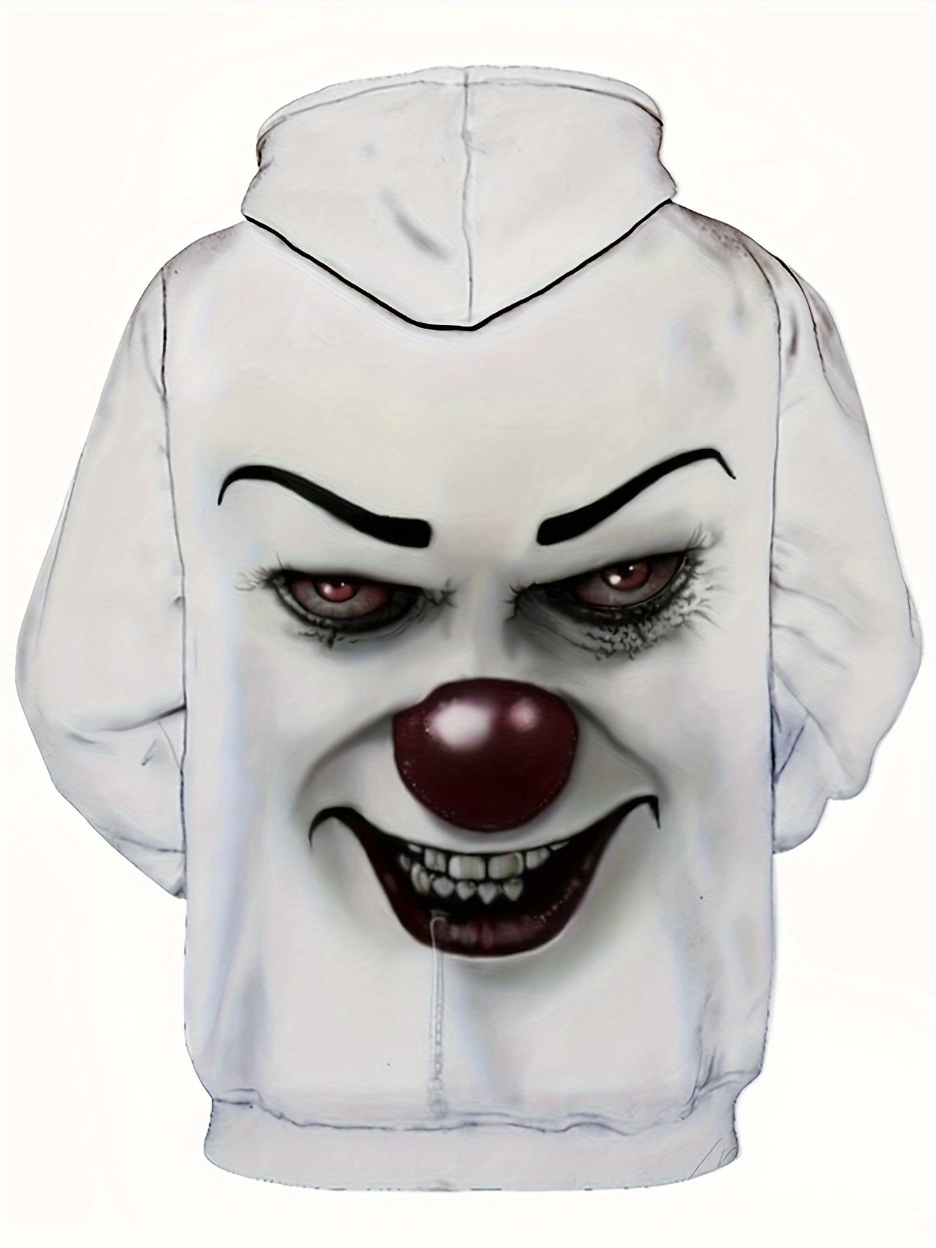 Clown Print Hoodie Men Graphic Hooded Pullover Autumn Clothing