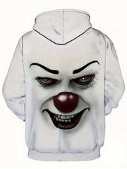 Clown Print Hoodie Men Graphic Hooded Pullover Autumn Clothing