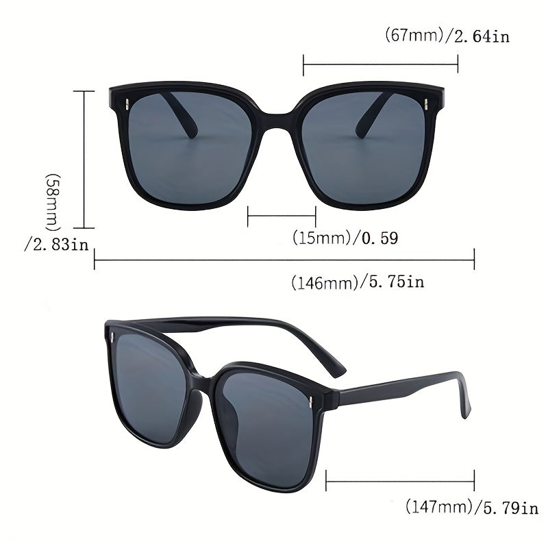 Square Rivet Sunglasses UV400 Sun Shades Glasses