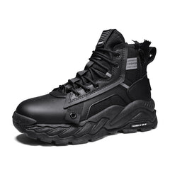 Men's Chunky Lace up Boots Rugged Style Walking Shoes