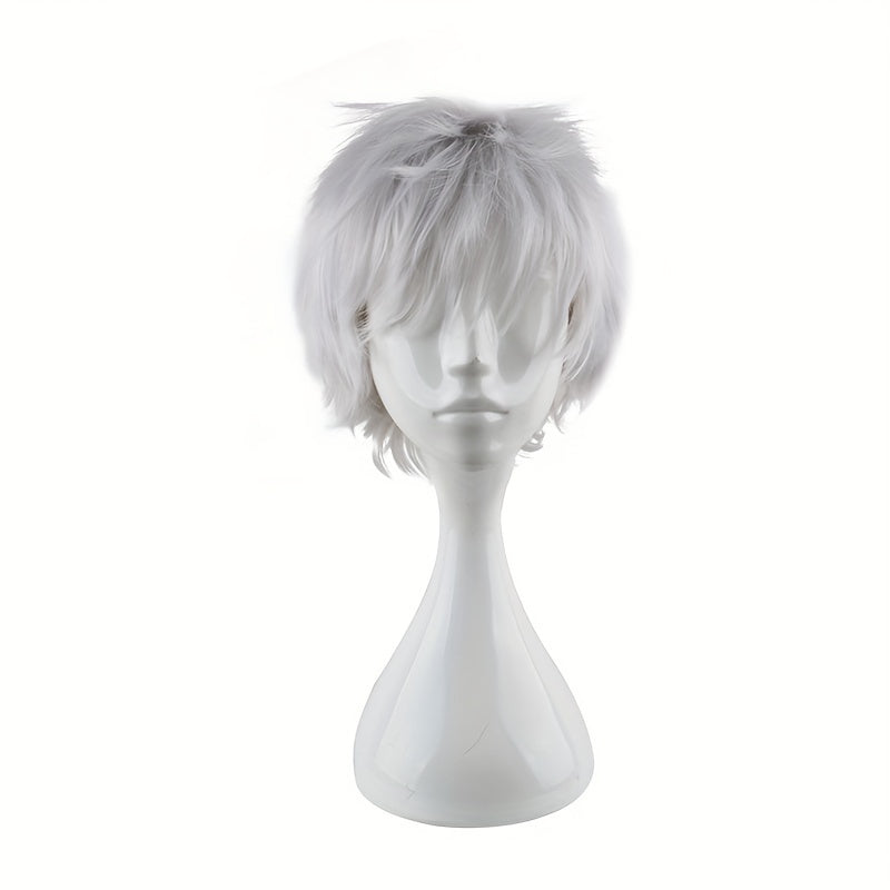 Men's 12in Anime Short Wig Cosplay Party Fiber Wig