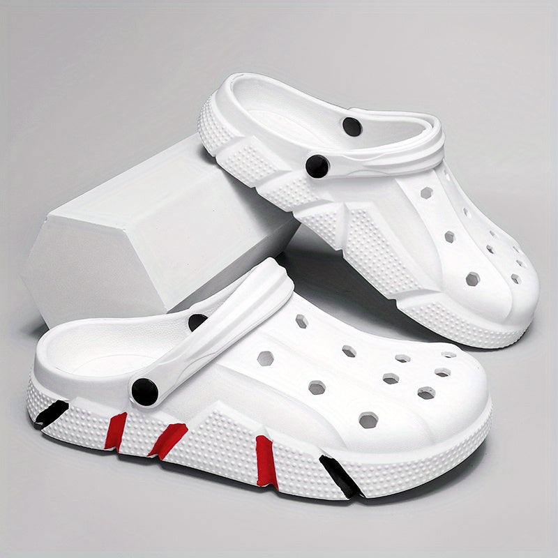 Men's Comfortable Platform Clogs Hollow Out Non Slip Garden Shoes
