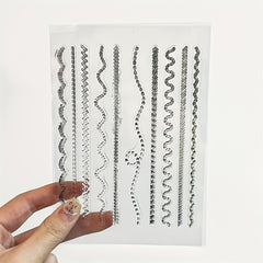 Striped Background Silicone Stamp