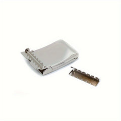 Copper Iron Metal Belt Buckle 40mm Flip Cover Men's Canvas Belt Accessories