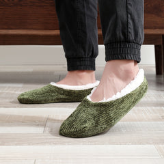 Men's Striped Fleece Slipper Socks