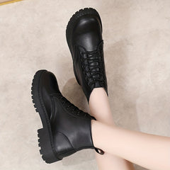 Women's Platform Lace Up Bootie Shoes
