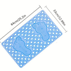 Anti-Slip Shower Stall Mat With Drain Holes & Suction Cup