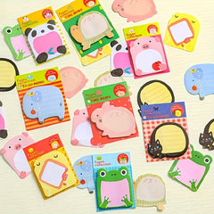 8pcs Cartoon Animal Sticky Notes Set Student Stationery Learning Supplies