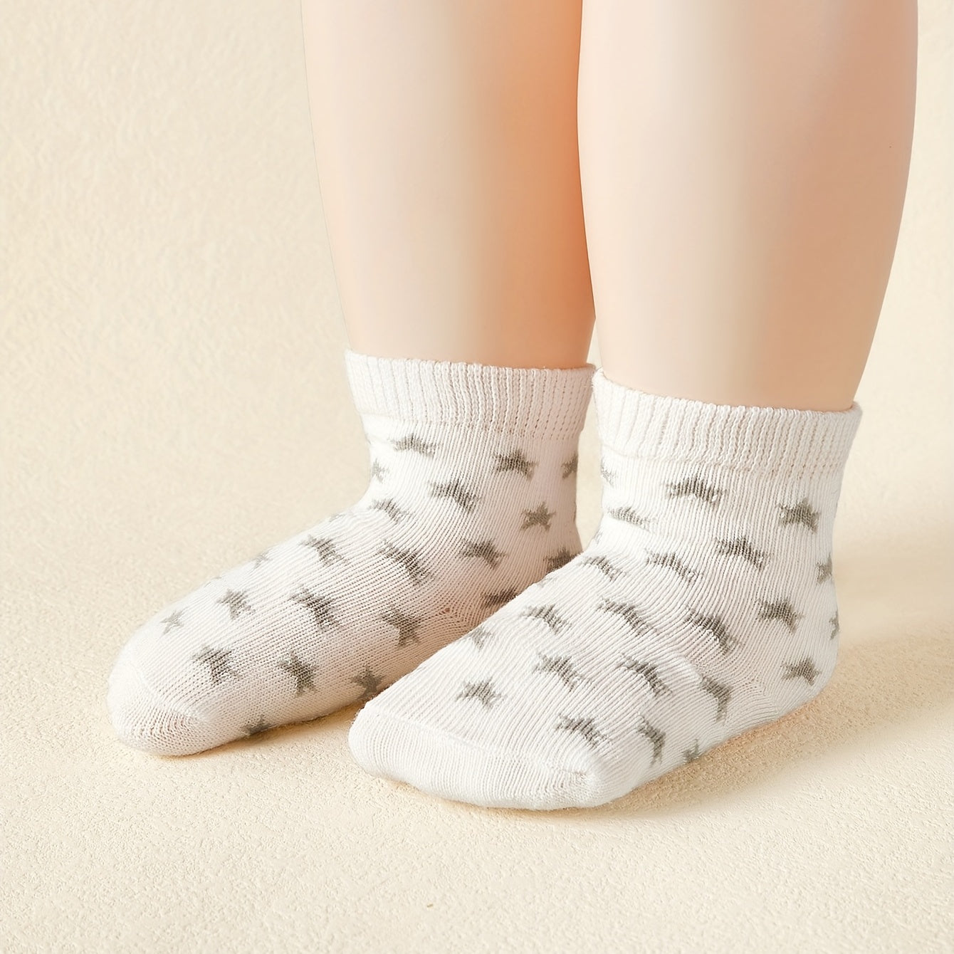 Striped Star Knit Socks Soft Comfortable Breathable Boys Girls Accessories