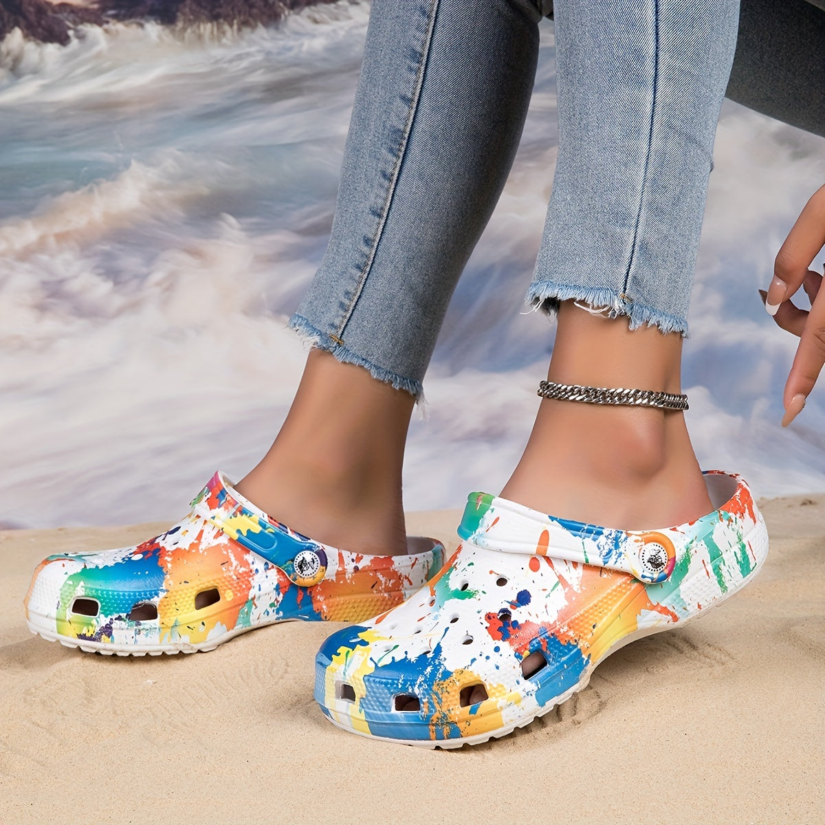Women's Hollow Out Clogs Lightweight Closed Toe Slip On Shoes