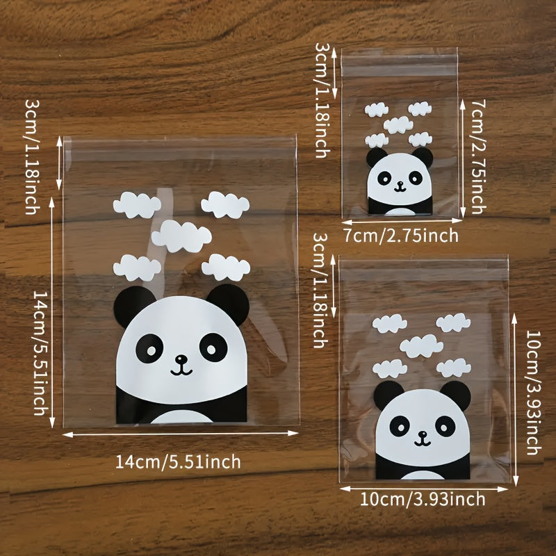 100pcs Panda Pattern Self Adhesive Baking Bag