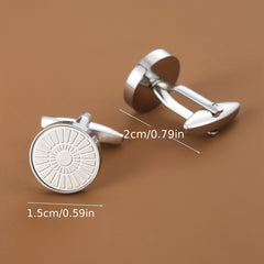 Romantic Round Cufflinks for Men Business Buttons