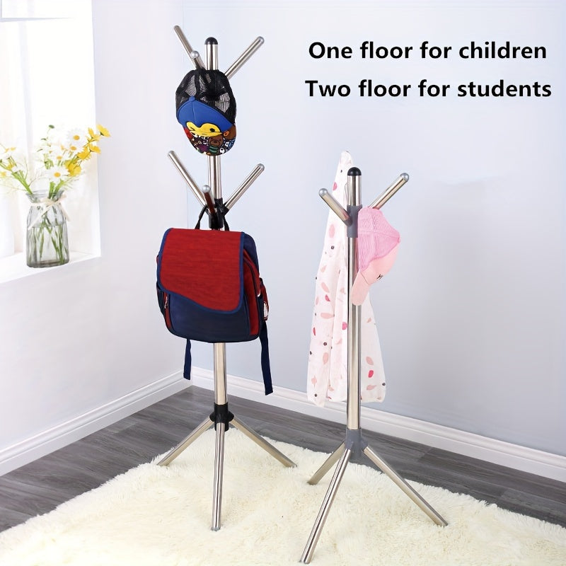 Stainless Steel Coat Rack Floor standing Clothes Hanger