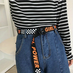 Casual Canvas Unisex Belt Women Men Long Waistband & Harajuku Jeans Belts