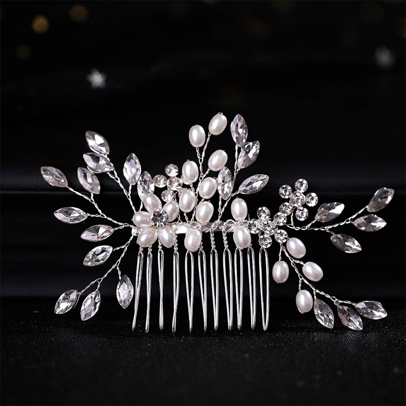 Faux Pearl Crystal Wedding Hair Comb Hair Accessories