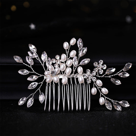 Faux Pearl Crystal Wedding Hair Comb Hair Accessories