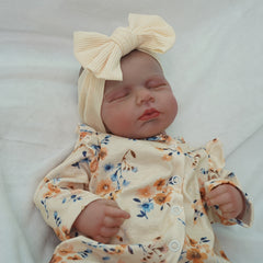 Handcrafted 43" Reborn Youngsters Girl Doll with Yellow Floral Outfit