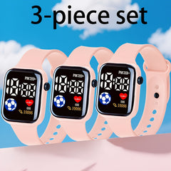 3pcs Football Themed Digital Watches Set