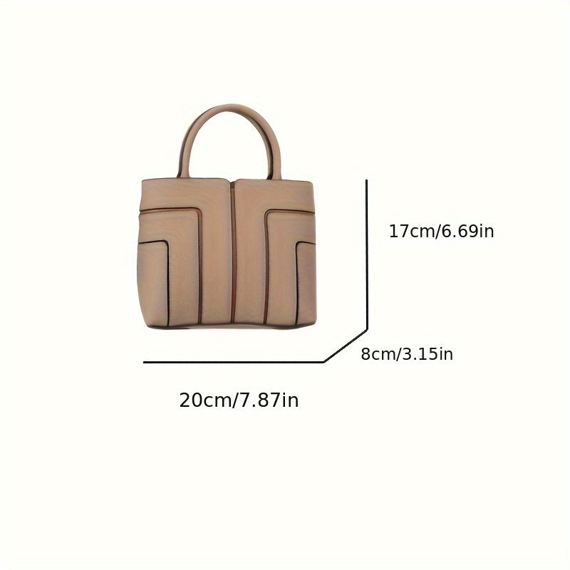Leather Women's Crossbody Tote Bag High Capacity Handbag Zipper Closure