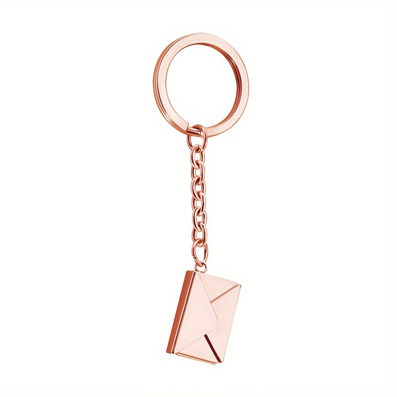 Custom Text Envelope Wallet Key Chain for Men