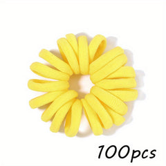 100pcs Sweet Candy Nylon Elastic Hair Ties - Girls Holiday Gift
