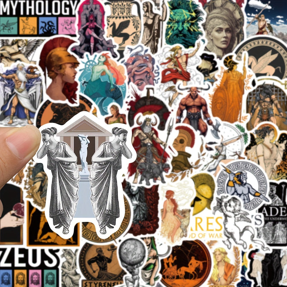 50pcs Greek Mythology Aesthetics Sticker for Laptops Cars Phones Guitars Helmets
