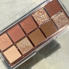 10 Colors Eyeshadow Palette Golden Brown Pumpkin Matte Pearly Shimmer