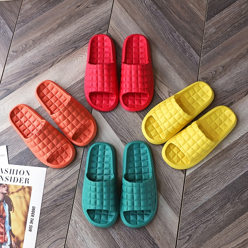 Unisex Lightweight Non Slip Open Toe Slides for Indoor Home House Shoes