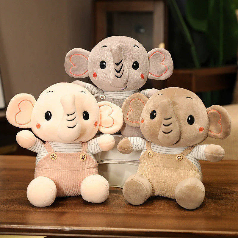 Elephant Plush Toy Doll Overalls Elephant Doll Gift Activity Gift