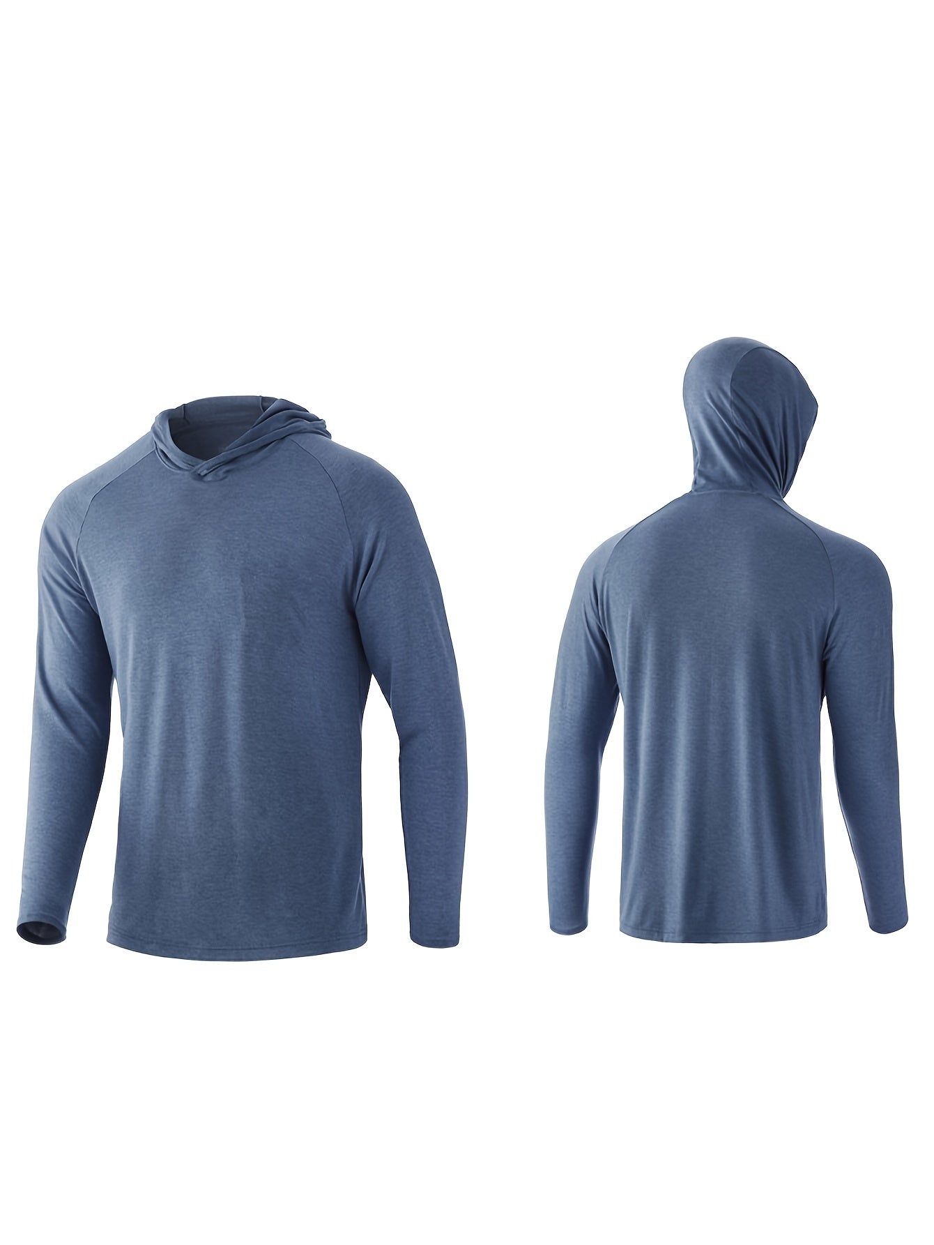 Men's Sun Protection Hoodie Active Stretch Rash Guard Long Sleeve