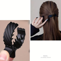 Stripe Bow Hair Claw Cloth Ties Hair Crab Clips for Women and Girls