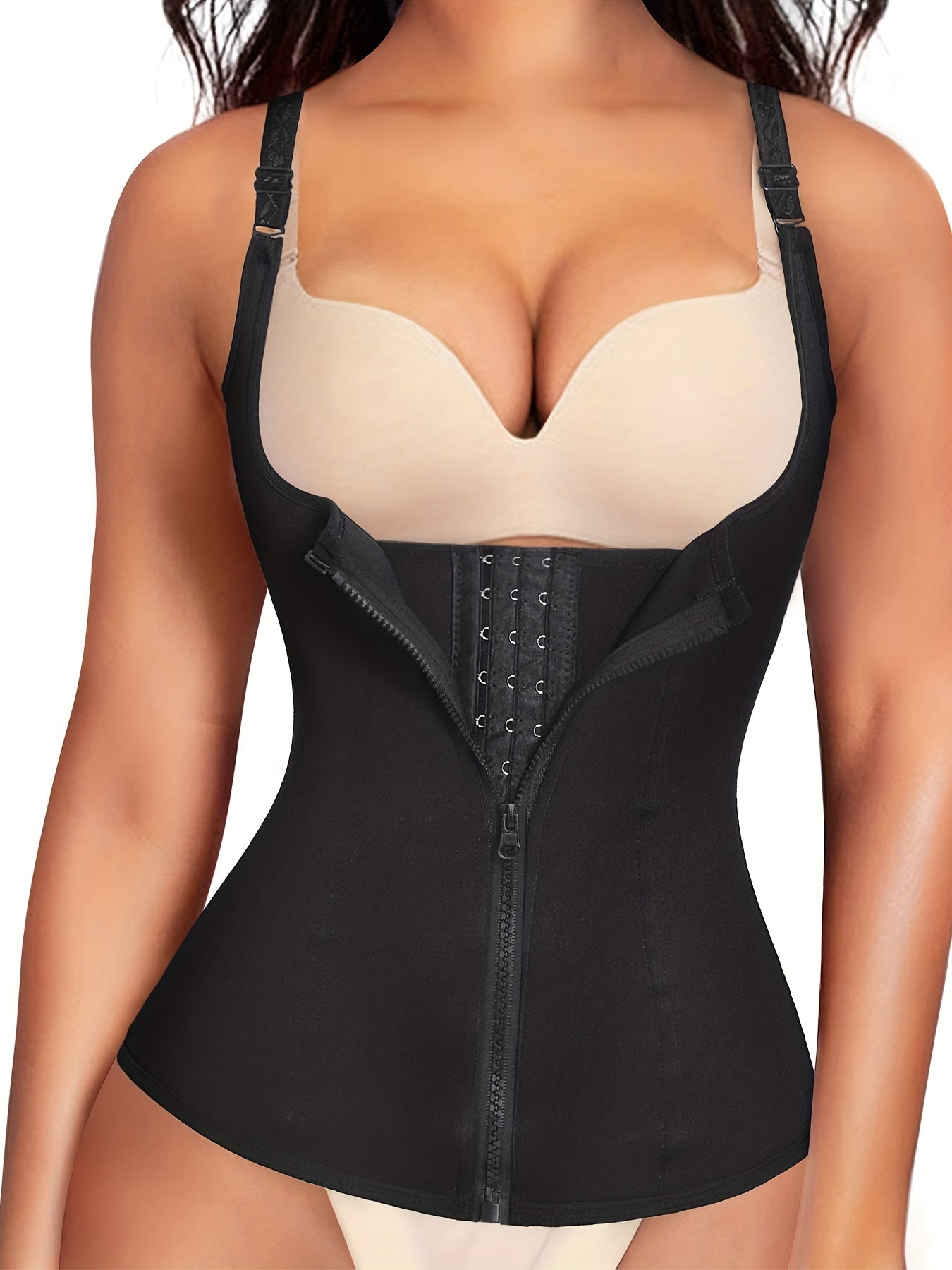 Sleeveless Zipper Sports Fitness Waist Tightener Women's Clothing